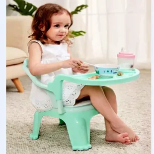 Baby Feeding Chair with Tray for Kids – Durable Plastic High Chair for Feeding and Playtime