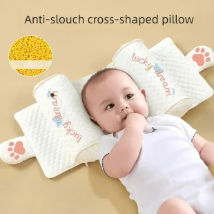 Cartoon Baby Pillow – Soft Anti-Tilt Head Support Pillow for Babies